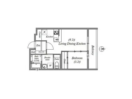 アドバンス京都リエートII(1LDK/3階)の間取り写真