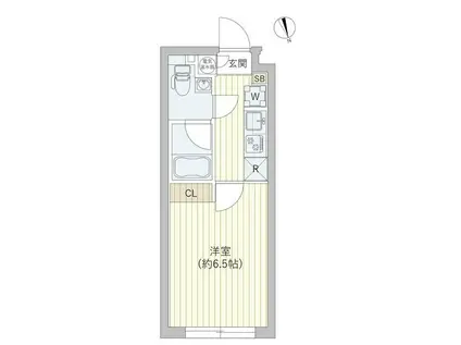 グランドカーサ大森(1K/2階)の間取り写真