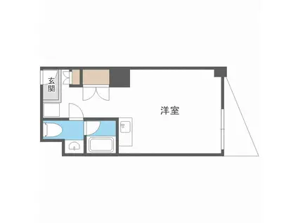 地下鉄四つ橋線 玉出駅 徒歩1分 8階建 築56年(ワンルーム/4階)の間取り写真