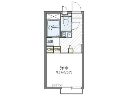 レオパレスマイルド桜町(1K/2階)の間取り写真