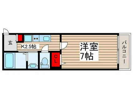 入間市豊岡3丁目(1K/1階)の間取り写真