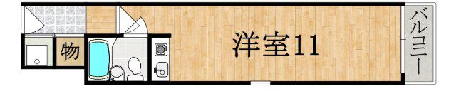 ビーコート(ワンルーム/1階)の間取り写真