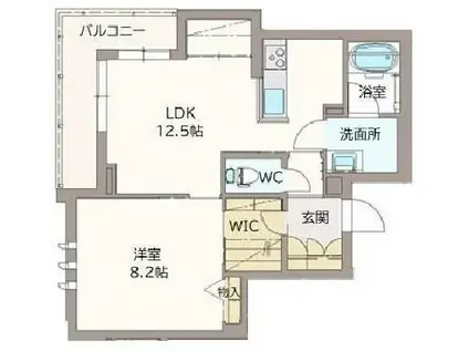 シャーメゾンGRAND七日市(1LDK/3階)の間取り写真