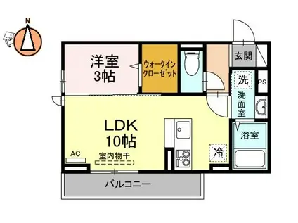 エル・ソル南庄町(1LDK/1階)の間取り写真