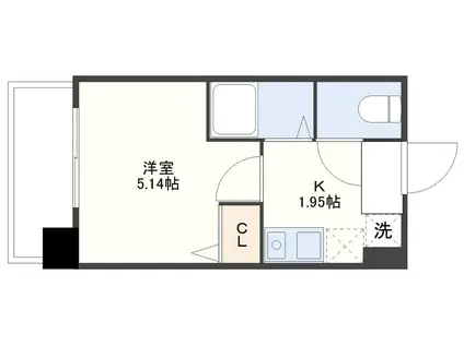 S-FORT長崎興善町(1K/7階)の間取り写真