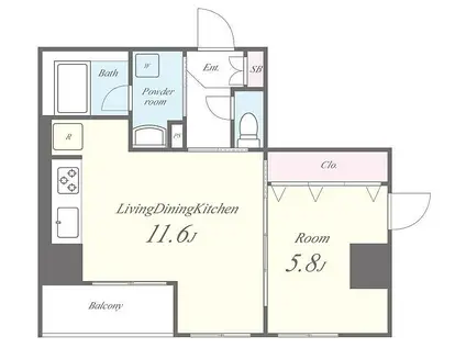 CHARME・Y・M(1LDK/2階)の間取り写真