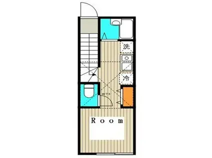 エクセルコート千歳烏山(ワンルーム/2階)の間取り写真