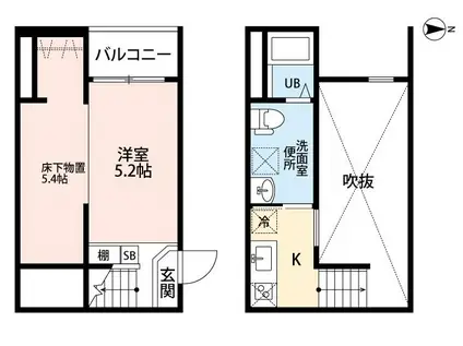 ルミエール十一番町(1K/1階)の間取り写真
