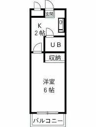 井上ビル(1K/2階)の間取り写真