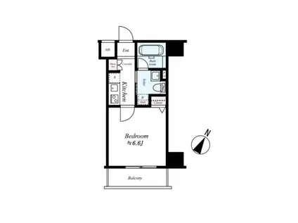 プレミアムキューブ田町(1K/8階)の間取り写真