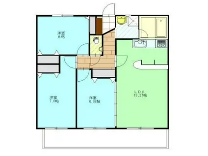 レアルパラシオ(3LDK/2階)の間取り写真