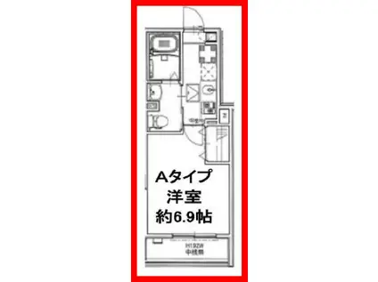 エルスタンザ綾瀬1丁目(1K/2階)の間取り写真