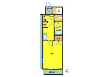 菱和パレス立教大前(1K/12階)の間取り写真