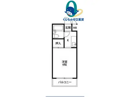 RESIDENCE610(1K/2階)の間取り写真