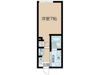 フェリーチェ桜上水A(1K/3階)の間取り写真