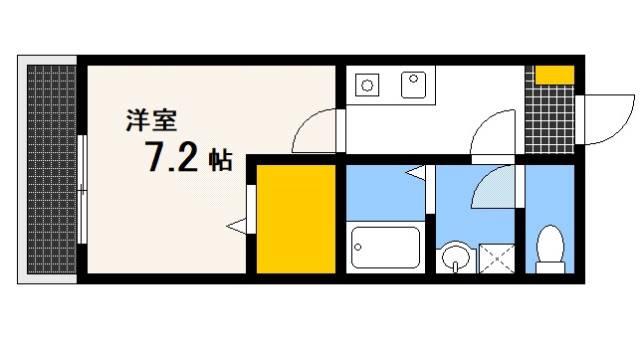 I JIGOZEN(1K/1階)の間取り写真