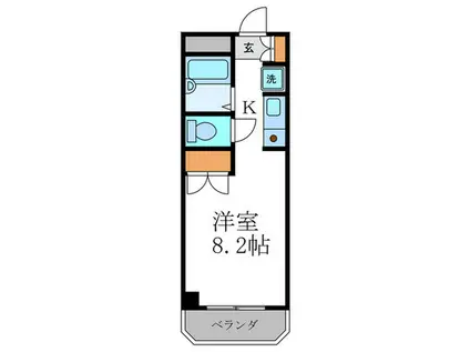 ウナ・ローザ長岡(1K/3階)の間取り写真