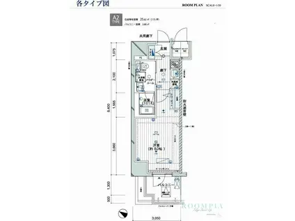 メインステージ西新宿II(1K/6階)の間取り写真