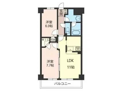 ファミネス久が原(2LDK/5階)の間取り写真