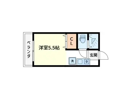 藤コーポ(ワンルーム/1階)の間取り写真