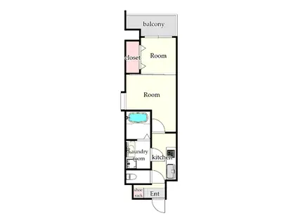 ORIENT BLD NO86 クロスゲートタワー(2K/3階)の間取り写真