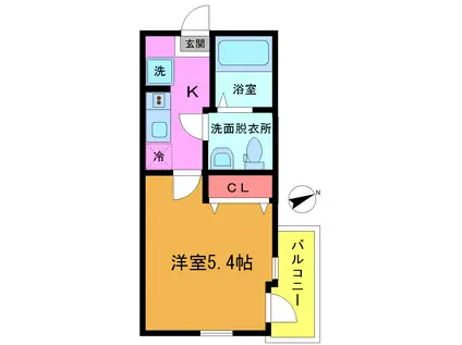 ザ・ワン(1K/3階)の間取り写真