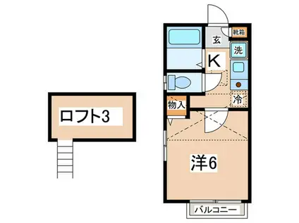エクセル菊名(1K/2階)の間取り写真