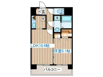 グランジュールマンション高砂駅前(1LDK/5階)の間取り写真