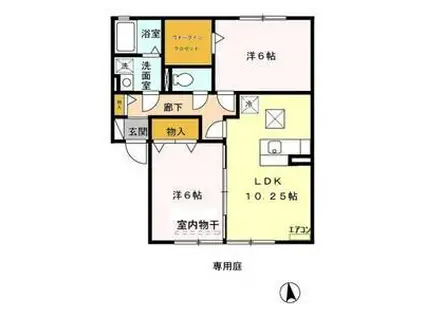 ノイエ・シュタット A/B A(3K/1階)の間取り写真