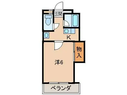 モアナルーム2(1K/3階)の間取り写真