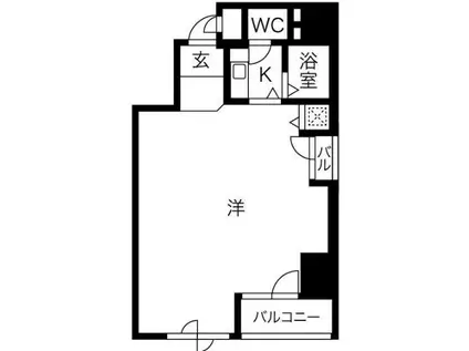 ディアコート船場(1K/10階)の間取り写真