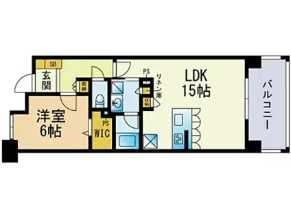 モントーレ香椎浜サーフタワーイーストウィング(1LDK/20階)の間取り写真