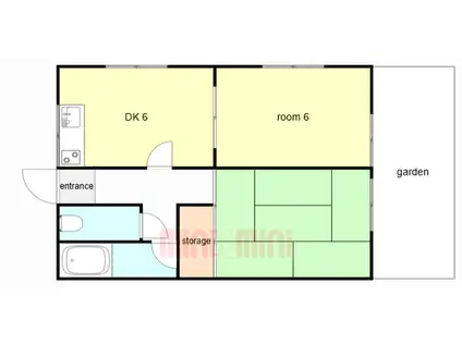 メゾン・ド・HANA(2DK/1階)の間取り写真