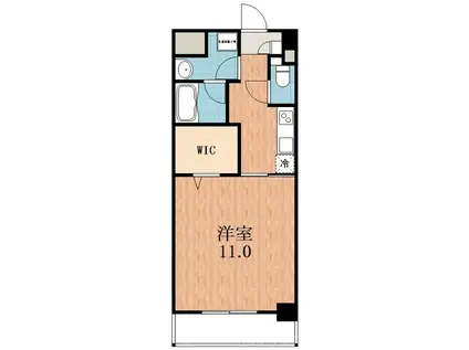 VISTA YUA(1K/4階)の間取り写真