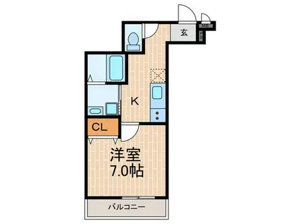フジパレス甲子園II番館(1K/2階)の間取り写真