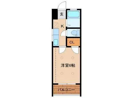 ディアコート・アイKAWARAMACHI I(1K/1階)の間取り写真