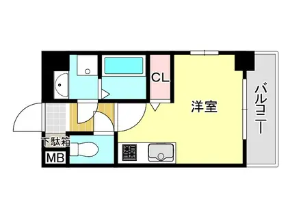リライアンス井尻(1K/3階)の間取り写真