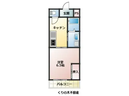 ベルビレッジ(1K/3階)の間取り写真