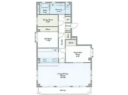 FREESIA ASAKUSA(2SLDK/2階)の間取り写真