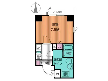 ミヤビヒルズ大山駅前(1K/9階)の間取り写真