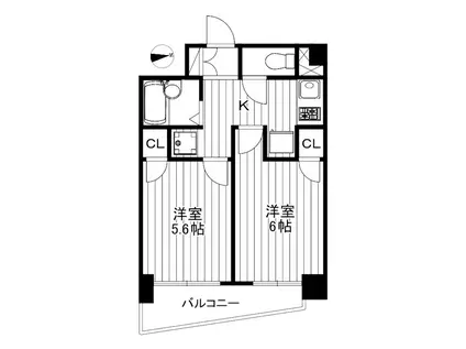 シティスター練馬(2K/1階)の間取り写真