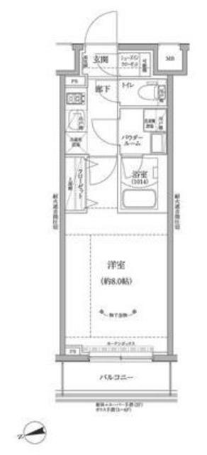 RELUXIA GRANDE川崎(1K/6階)の間取り写真