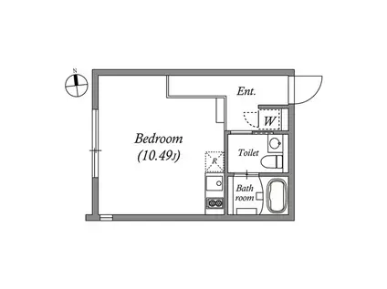ALERO高円寺南(ワンルーム/4階)の間取り写真