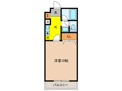 コーポアルテス(1K/3階)の間取り写真