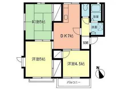 メゾン中村B(3DK/2階)の間取り写真