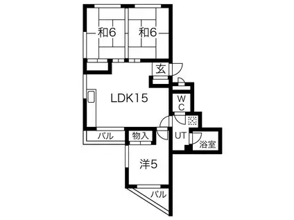 ライオンズマンション曽根(3LDK/4階)の間取り写真