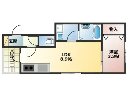 リブレメゾン西明石南町(1LDK/1階)の間取り写真