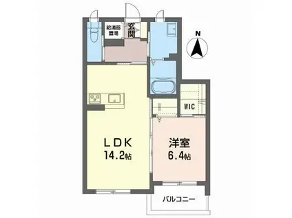 メゾンマスト菜根(1LDK/1階)の間取り写真