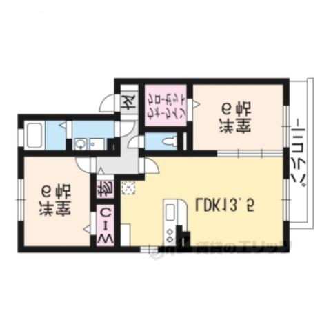 サンフォレスタ(2LDK/2階)の間取り写真