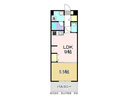 レジェンド桜 参番館(1LDK/4階)の間取り写真